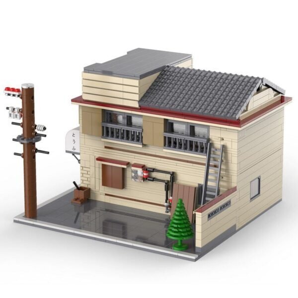 Brick Building Street Shop Set