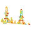 100 Pieces Wooden Block Bucket Set