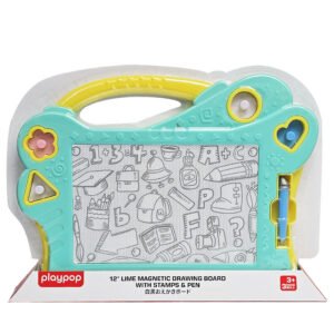 12 inches Lime Magnetic Drawing Board With Stamps & Pen