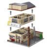 Brick Building Street Shop Set