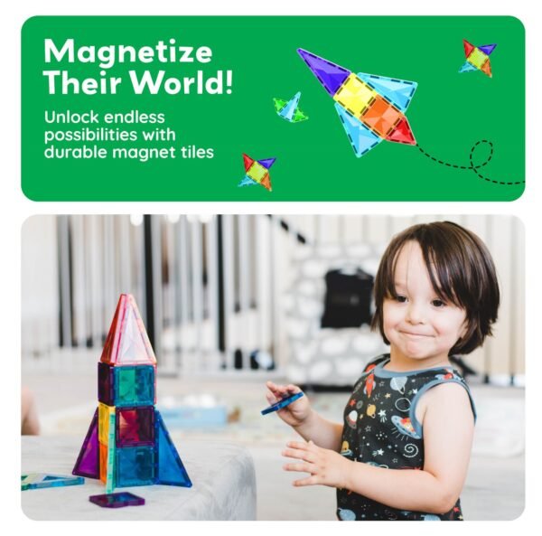 Mini Diamond Magnetic Tiles Series Set (40pcs/48pcs/60pcs/80pcs)