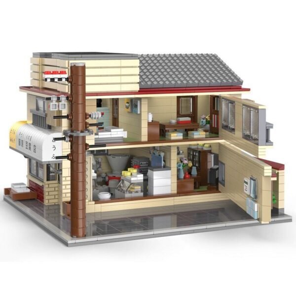 Brick Building Street Shop Set